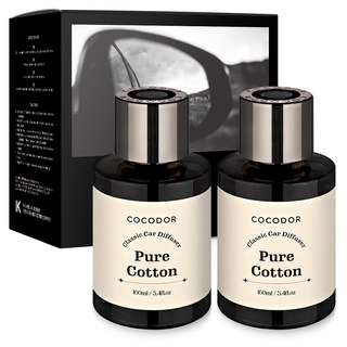 코코도르 클래식 컵홀더형 차량용 디퓨저 160ml 2개입, 퓨어코튼, 1세트