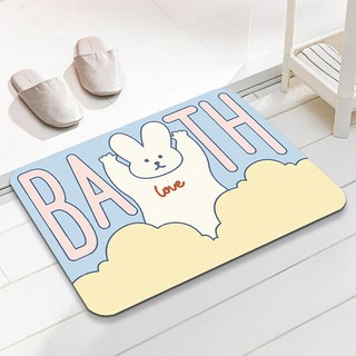 무식이네 뽀송 빨아쓰는 규조토 발매트 60 x 40 cm, A신난토끼몽, 1개