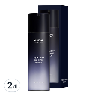 쿤달 클래식맨즈 아쿠아 모이스트 올인원 로션, 2개, 150ml