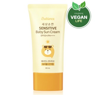 베비언스 유아용 센서티브 워셔블 선크림 SPF50+ PA++++ 1개 80ml 상품 이미지