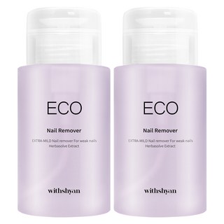 위드샨 대용량 펌프형 에코 네일 리무버, 200ml, 2개