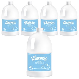 크리넥스 99+ 거품형 핸드워시 허브파우더향, 4L, 5개