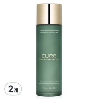 김정문알로에 큐어 하이드라 수딩 에멀젼, 130ml, 2개