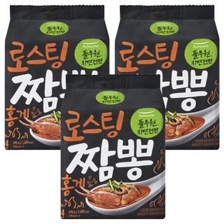 풀무원자연건면 로스팅 짬뽕 홍게 99.6g, 12개 대표 이미지 - 짬뽕라면 추천