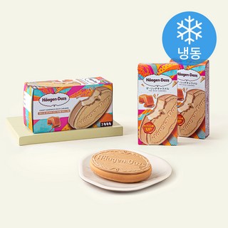 하겐다즈 크리스피 샌드위치 리치 카라멜 아이스크림 (냉동), 60ml, 3개입, 1개 대표 이미지 - 하겐다즈 추천