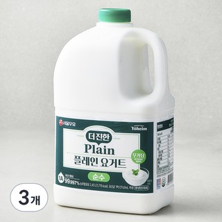 서울우유 더진한 순수 플레인 요거트, 2.45L, 1개입, 3개