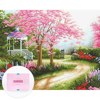 디클레어 액자 캔버스형 보석십자수 DIY 키트 40 x 50 cm, 집으로 가는 길, 1세트
