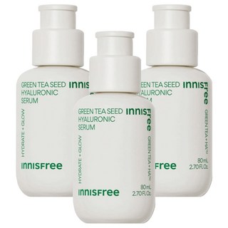 INNISFREE 綠茶籽玻尿酸保濕精華, 80ml, 3瓶