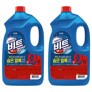 비트 제로 진드기 침투세탁 플러스 액상세제 일반용 본품, 4L, 2개