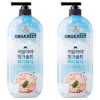 오가니스트 히말라야 핑크솔트 바디워시 포레스트 민트향, 900g, 865ml, 2개