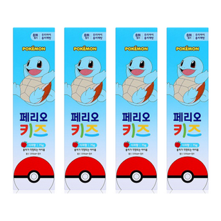 페리오 키즈 포켓몬스터 치약 사과향, 75g, 4개