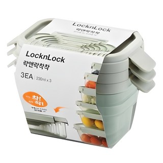 락앤락 착착 밀폐용기, 3개, 230ml