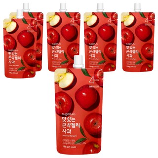 sugarlolo INTAKE 蒟蒻果凍飲 蘋果風味, 隨時享受無負擔的美味, 韓國原裝進口, 150g, 6包