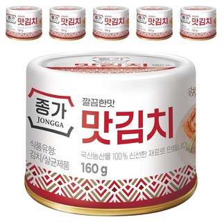 종가 깔끔한맛 맛김치, 160g, 6개