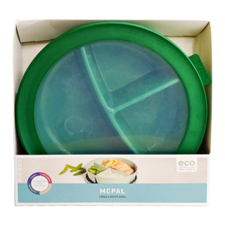 MEPAL 分隔圓形密封保鮮便當盒 Set, 250+250+500ml, 寶石綠, 1組