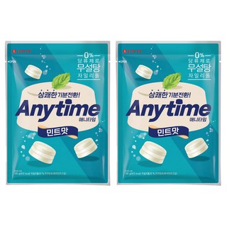롯데웰푸드 애니타임 민트 캔디, 185g, 2개