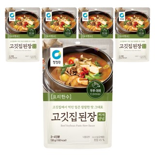 청정원 고깃집 된장찌개 양념, 130g, 5개