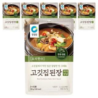 청정원 고깃집 된장찌개 양념, 130g, 6개