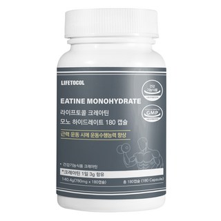 LIFETOCOL 一水肌酸補充錠, 180顆, 1罐