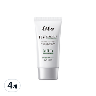 달바 워터풀 마일드 선크림 SPF50+ PA++++, 50ml, 4개 달바선크림