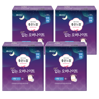 좋은느낌 입는 오버나이트, 팬티형, 8개입, 4개