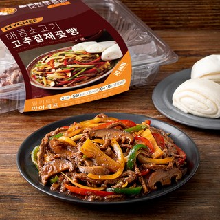 마이셰프 매콤 소고기 고추 잡채 꽃빵 2인분, 560g, 1개