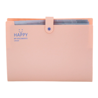 아베른 12칸 스마일 마카롱 바인더 핑크 1개 상품 이미지