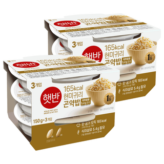 햇반 현미귀리곤약밥, 150g, 6개