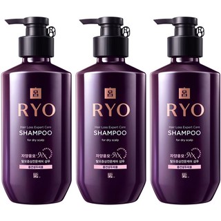 려 자양윤모 9EX 탈모증상전문케어 샴푸 중건성두피용, 400ml, 3개