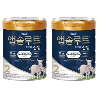앱솔루트 프리미엄 산양 분유 2단계, 750g, 2개