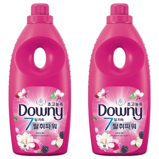 다우니 7일지속 탈취파워 초고농축 섬유유연제 목련과 베리향 본품, 1L, 2개