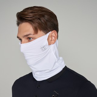 PGA Tour Golf Aqua Fabric 防紫外線涼爽耳掛麵罩 2 片, 白色