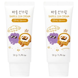 FRANKLIIN 브레드이발소 아기 바를 선크림 SPF45 PA++++, 2개, 50ml