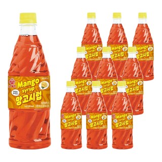 오쉐프 망고 시럽 1kg, 10개 묶음 오렌지시럽 오쉐프 망고 시럽 1kg, 10개 묶음 오렌지시럽