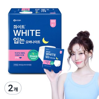 화이트 입는 오버나이트 뉴, 중형, 8개입, 2개