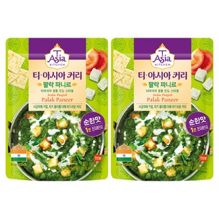티아시아키친 팔락 파니르 커리, 170g, 2개