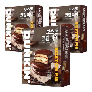 던킨도너츠 보스톤 크림 파이, 336g, 3개