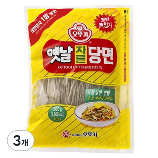 오뚜기옛날 자른당면, 500g, 3개