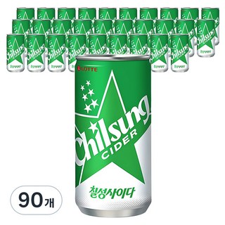칠성사이다 캔, 210ml, 90개