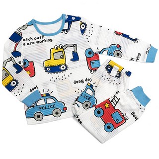 Maykids 童款彩色汽車印花九分袖家居服套裝