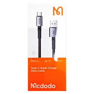 Mcdodo 麥多多 稜鏡系列快充線, Type-C Super Charge數據線，100W超級充電，6A充電電流，480Mbps傳輸速率, 1.2m, 1條, Black