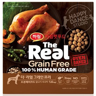 하림펫푸드 강아지 더리얼 그레인프리 오븐베이크드 시니어 사료, 닭, 1.6kg, 1개