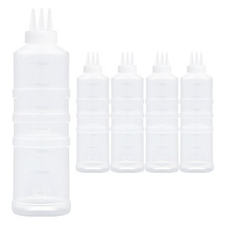 일상속반짝 국내생산 잘라쓰는 소스통 3구 뚜껑 미포함, 700ml, 5개