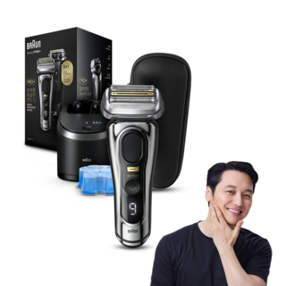 BRAUN 시리즈 9 PRO+ 전기면도기 세트, 9566cc, 크롬