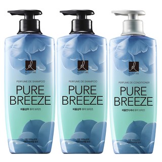 엘라스틴 퓨어 브리즈 퍼퓸 샴푸 로즈 앤 피오니향 600ml 2p + 컨디셔너 로즈 앤 피오니향 600ml, 2개