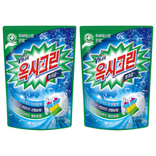 옥시크린 표백제 분말형, 1.4kg, 2개