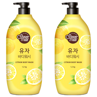 샤워메이트 유자 바디워시, 1.2kg, 2개