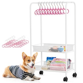 네이쳐리빙 토모 강아지 2단 수납 행거 사용 모습