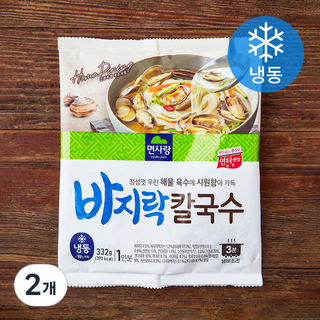 면사랑 바지락칼국수 1인분 (냉동), 332g, 2개