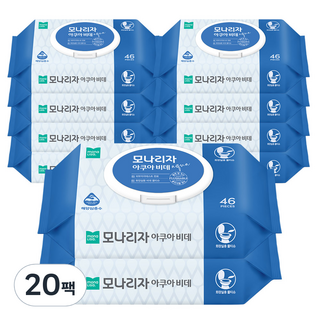모나리자 데이데이비쥬 아쿠아 비데 물티슈 캡형, 46개입, 20개